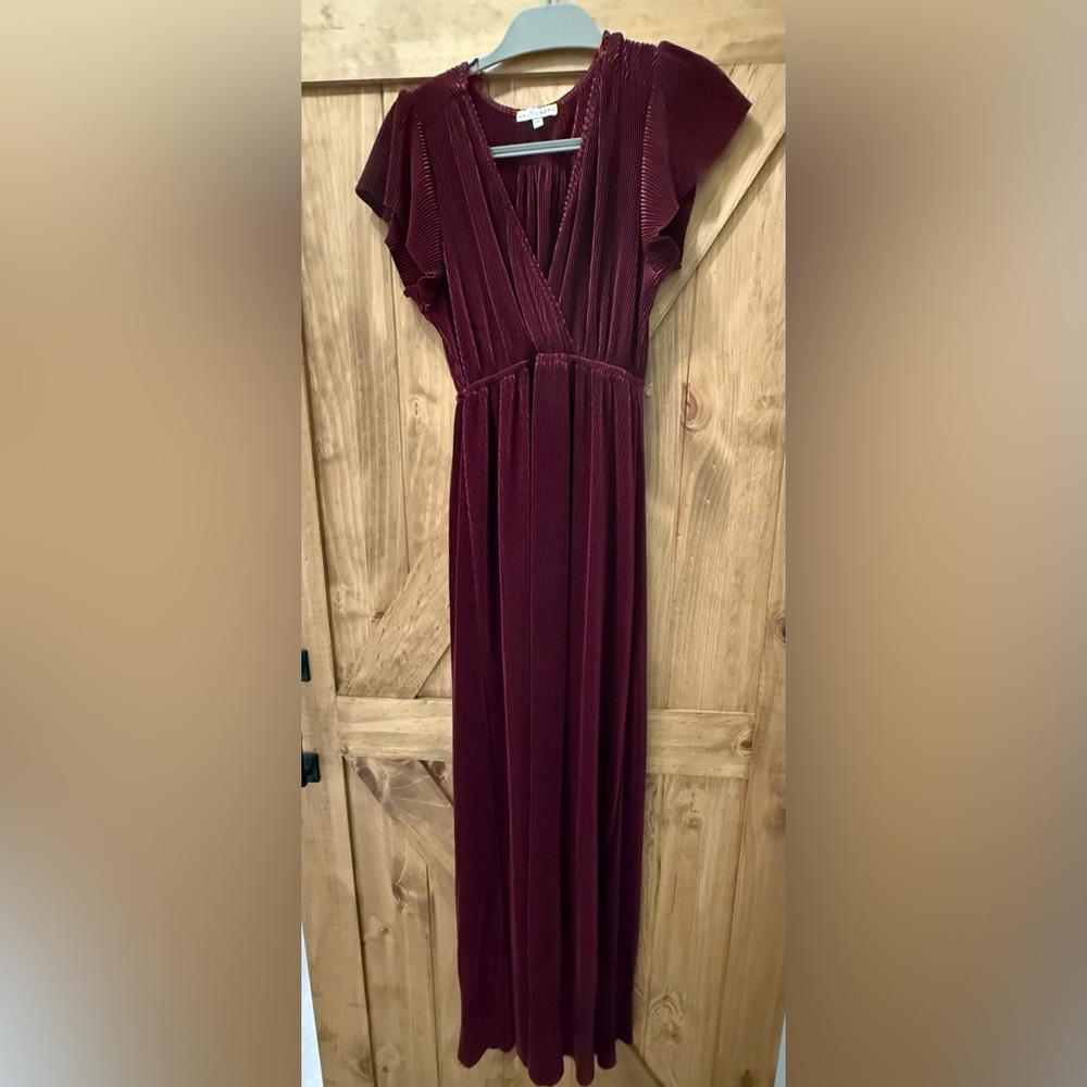 Baltic Born Burgundy Corduroy Maxi Dress